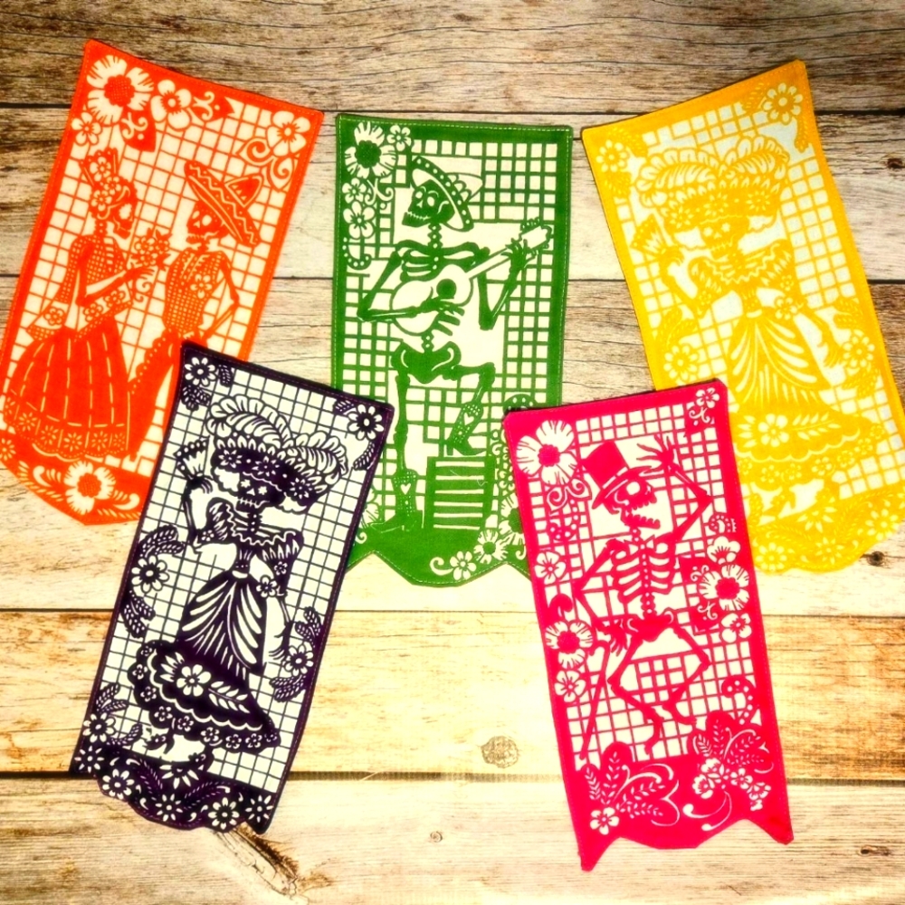 Set of 5 Dia De Los Muertos Banner